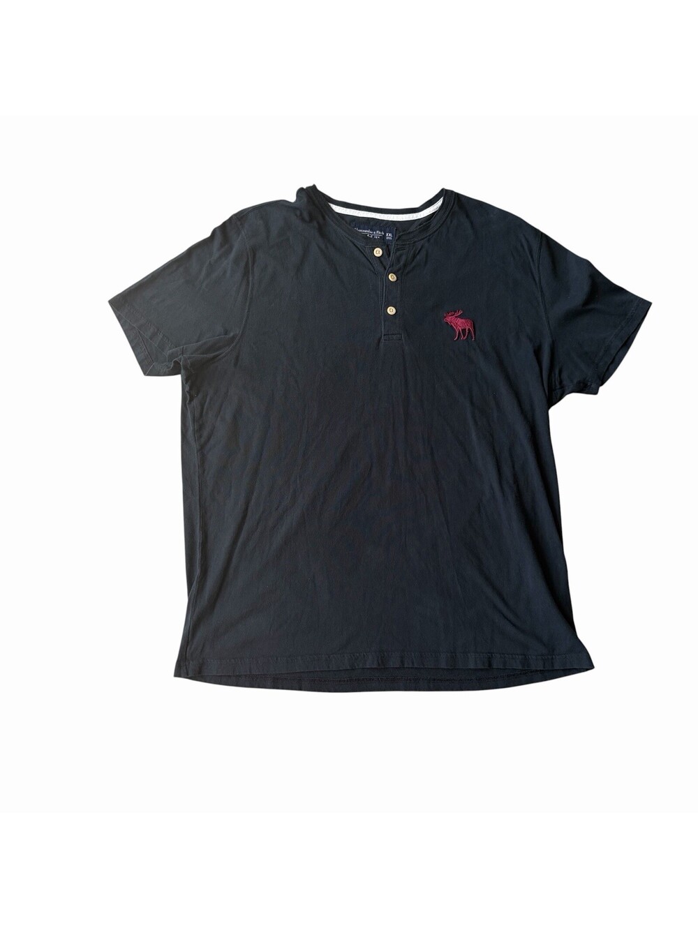 Abercrombie & Fitch Men’s Soft Tee Black  Size XXL Red Moose Logo